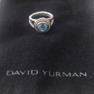 David Yurman Blue Topaz Albion Ring